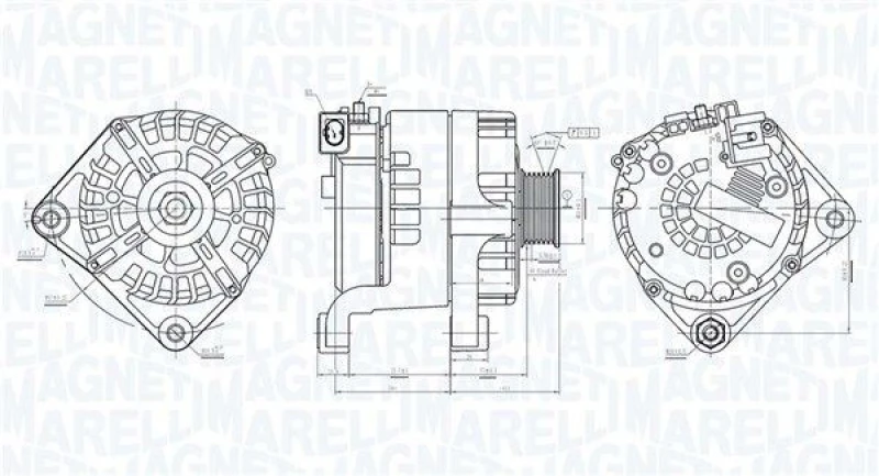 Image of MAGNETI MARELLI Alternator MAGNETI MARELLI 063732041010