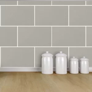 Image of London Tile Grey Mist Wallpaper Silver