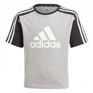 image of adidas C/Block Tee Junior Girls - Grey/Black