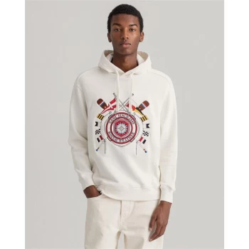 image of Gant Rough Weather Hoodie - Beige