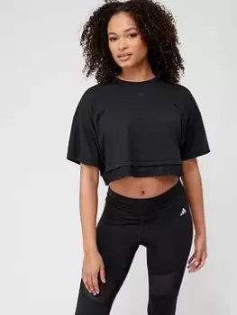 adidas Dance Ls T-Shirt, Black, Size L, Women