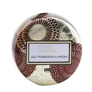 Image of VoluspaMini Tin Candle - Gilt Pomander & Hinoki 113g/4oz