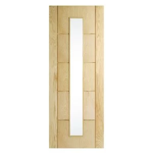 Image of Wickes Thame Internal Glazed 5 Panel Oak Veneer Door - 1981 x 686mm