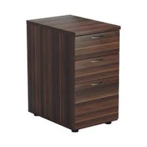 Image of Walnut 3 Drawer Desk High Pedestal D600 KF78948