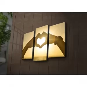 Image of 3PAT?ACT-9 Multicolor Decorative LED Lighted Canvas Painting (3 Pieces)