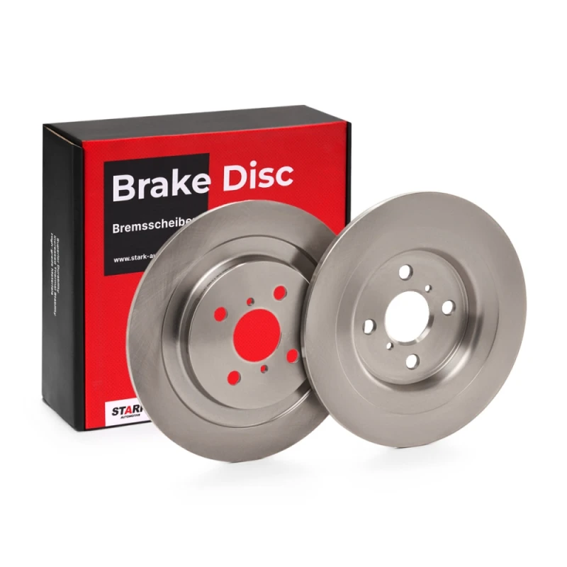 Image of STARK SKBD-0020112 Brake disc Rear Axle, solid, Cast Iron, Uncoated, Untreated, without bolts/screws Cast Iron Brake Disc (82)