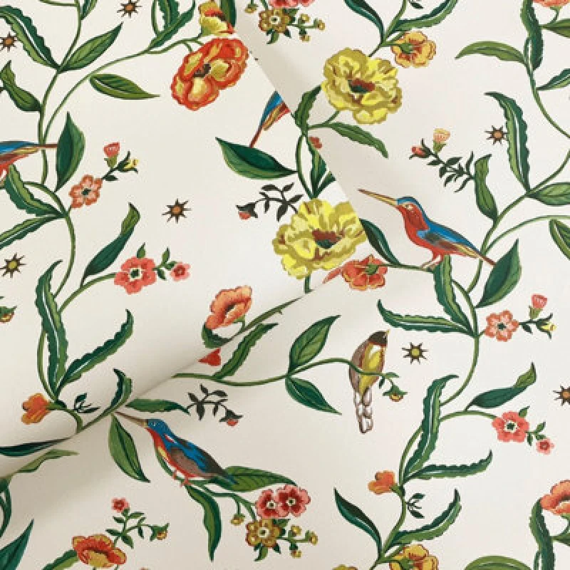 Image of Muriva Cath Kidston Summer Birds Wallpaper Cream 182552