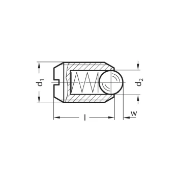 image of GN615-M3-K Spring Plunger ; Steel; Standard Spring