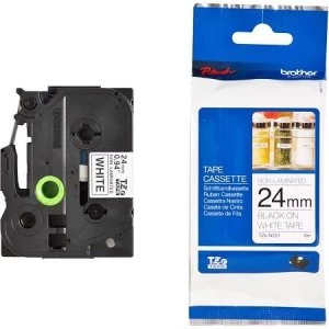 Image of Brother TZe-N251 P-touch Label Tape (24mm x 8m) Black On White