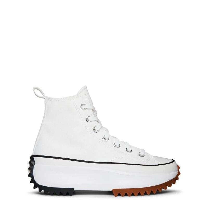 Image of Converse run star hike hi trainers in white & Black White/Black UK 5 (EU 38)