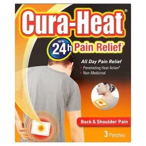 Image of Cura-Heat Back and Shoulder Pain Relief Heat Patches 3s