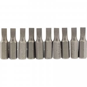 Image of Draper Slotted Screwdriver Bit 4.5mm 25mm Pack of 10