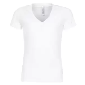 Image of Hom SUPREME COTTON TSHIRT COL V PROFOND mens T shirt in White - Sizes EU XXL,EU S,EU M,EU XL