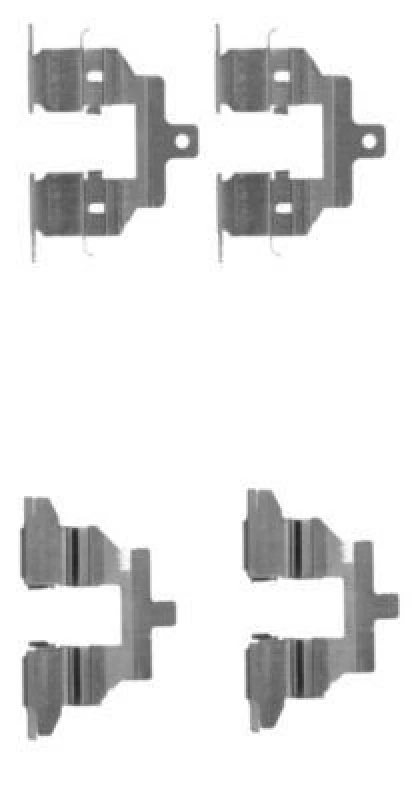 Image of HELLA Brake pad fitting kit HELLA 8DZ 355 203-791