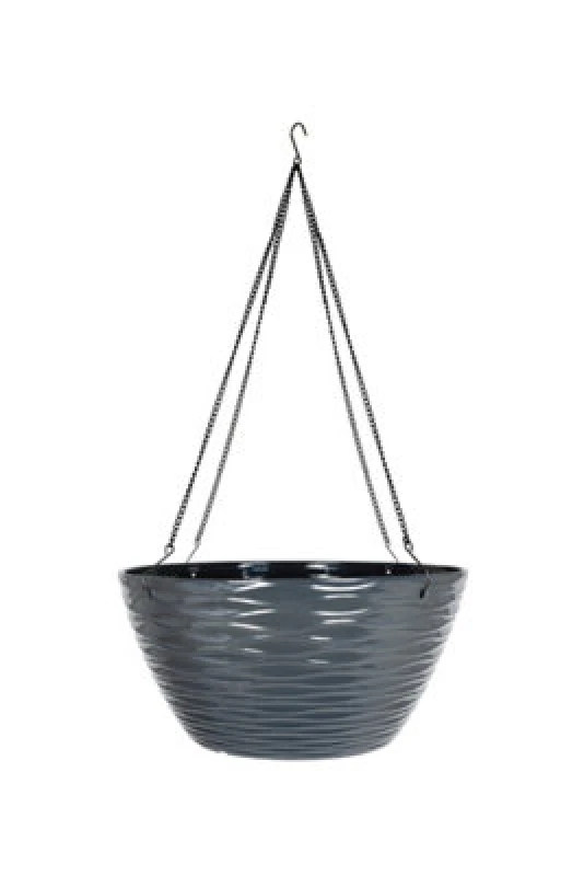 Image of Apta Windermere Charcoal Hanging Basket 35cm, Black 90402CH