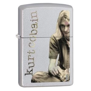 image of Zippo Kurt Cobain Satin Chrome Regular Lighter