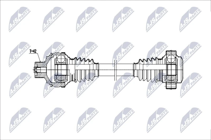 Image of NTY NPW-AU-081 Drive shaft Rear Axle Right Drive Shaft (13)