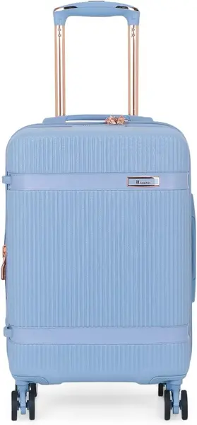 Image of IT Luggage Hard Shell 8 Wheel Cabin Blue Suitcase