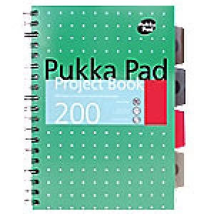 Image of Pukka Pad Project Book Metallic B5 Ruled 8mm Lines Green 3 pieces of 100 sheets