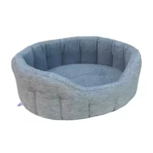Image of P&L Basket Weave Dog Bed Medium Grey