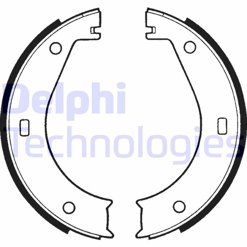 Image of DELPHI Handbrake shoes DELPHI LS1573