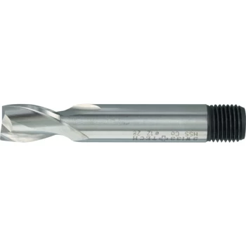 image of 3.00MM HSS-Co 8% Threaded Shank Short Series Slot Drills - Uncoated