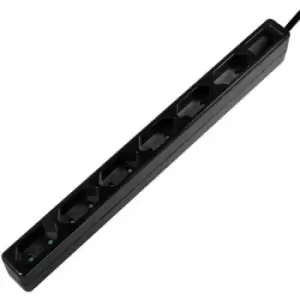 Image of LogiLink LPS231B Power strip (w/o switch) 6x Black Euro plug
