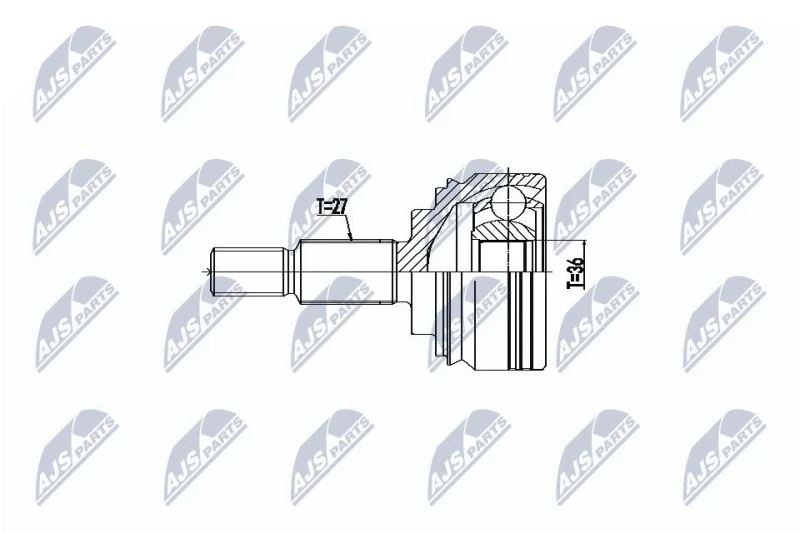 Image of NTY CV joint kit NTY NPZ-RE-060