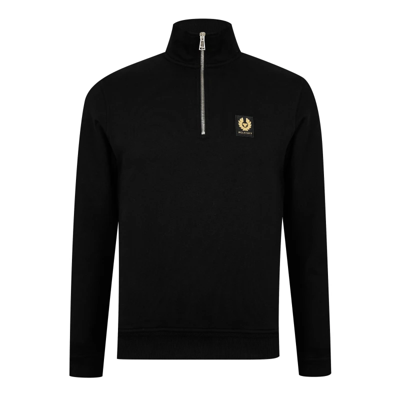 Image of Belstaff Quarter Zip Sweatshirt Black male S