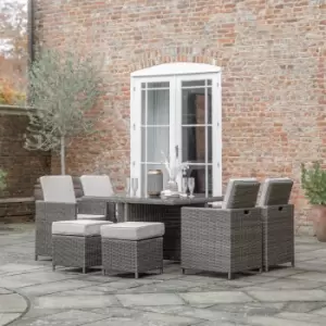 Image of Gallery Outdoor Mileva 8 Seater Cube Dining Set Natural