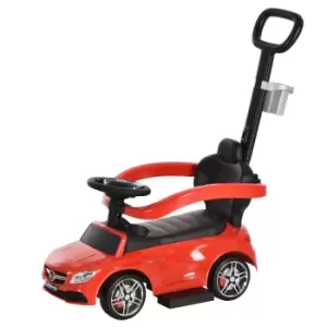 Reiten Kids Mercedes-Benz Ride-On Stroller Car with Storage - Red