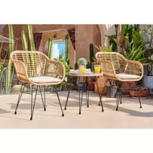 image of Furniture Box FurnitureBox Belize Outdoor Bistro Set Brown