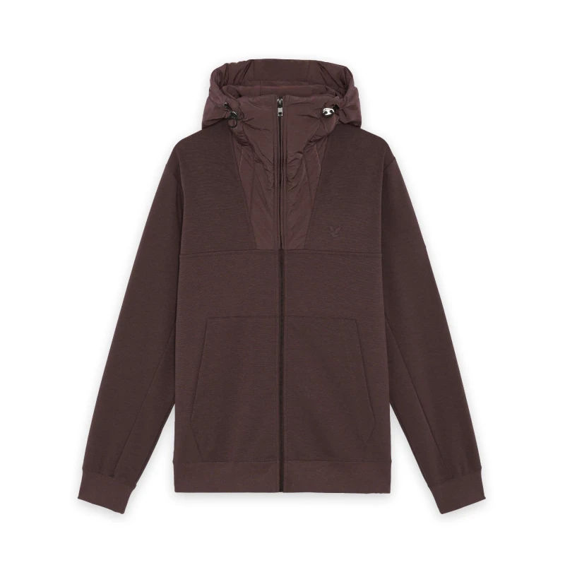 Image of Lyle and Scott Panelled Hybrid Jacket Brown male 2XL