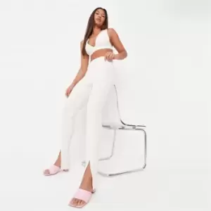 Image of Missguided Skinny Rib Bralet - Beige