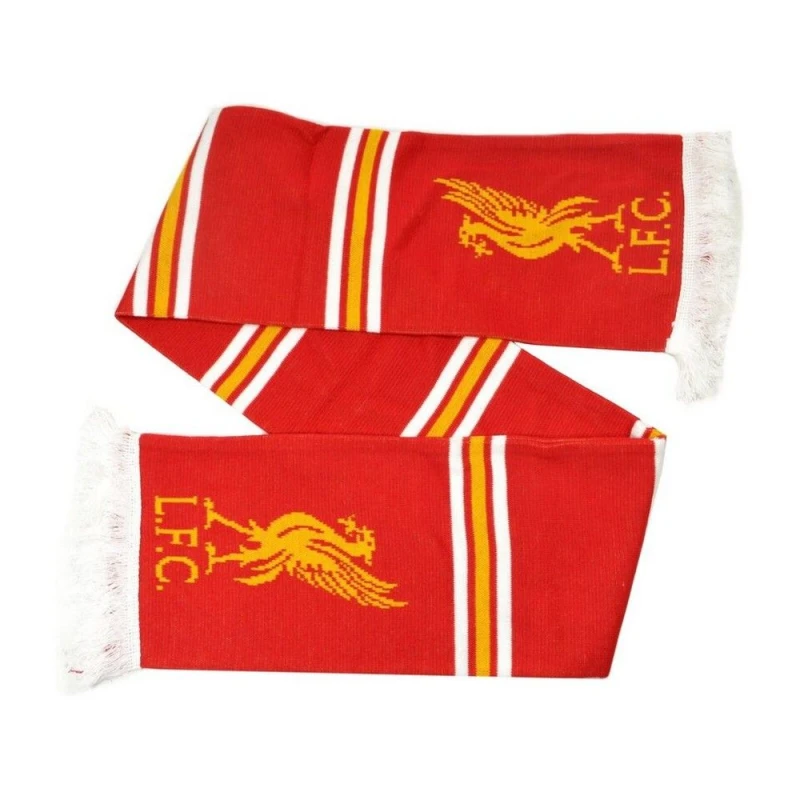 Image of Liverpool FC Mens Knitted Jacquard Winter Scarf in Red Red Male One Size