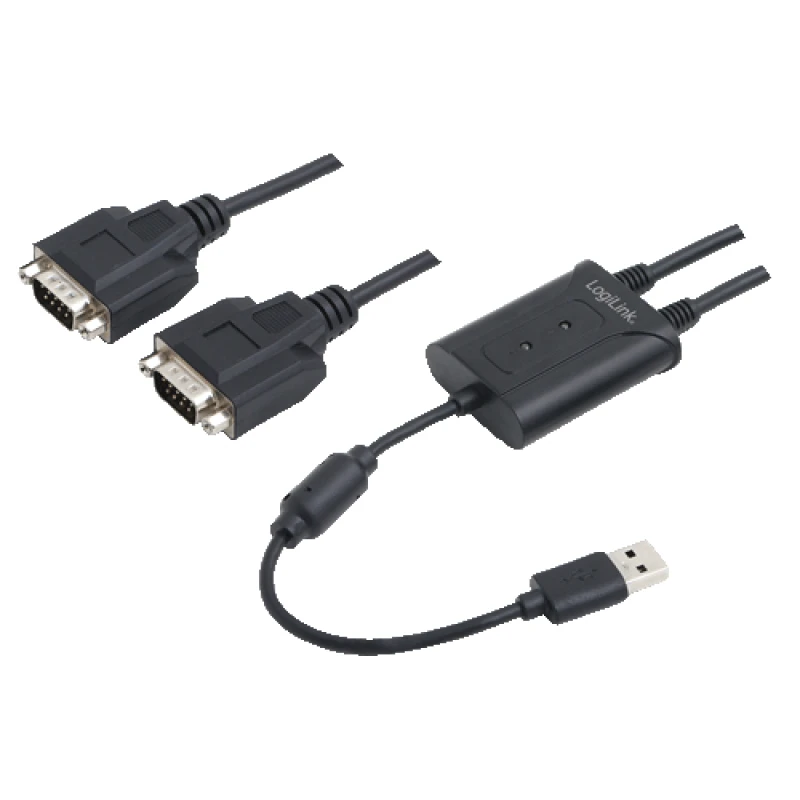 Image of LogiLink AU0031 serial cable Black USB Type-A DB-9