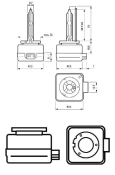 Image of PHILIPS Light Bulbs 85415WHV2C1 Bulb, spotlight VW,AUDI,MERCEDES-BENZ,TOURAN (1T1, 1T2),Passat Variant (3C5),GOLF VI (5K1),TIGUAN (5N_)