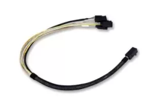 Image of L5-00219-00 - SFF-8643 - 4 x SATA - Black - LSI 9300-4i - 9300-8i - 9300-4i4e - 9361-4i - 9361-8i - 9341-4i - 9341-8i