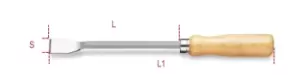 image of Beta Tools 1717D Front Cut Flat Scraper L: 150mm L1: 240mm 017170320