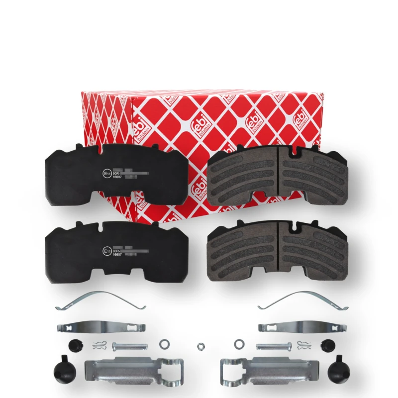 Image of FEBI BILSTEIN 16607 Brake pad set Rear Axle, with fastening material Brake Pad Set,disc brake (402)
