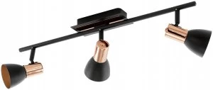 Image of Eglo Barnham Spotlight - Black and Copper.