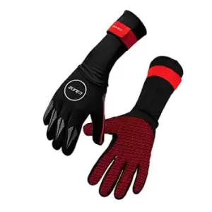 Image of Zone3 Neoprene Swim Gloves Black/Red Small