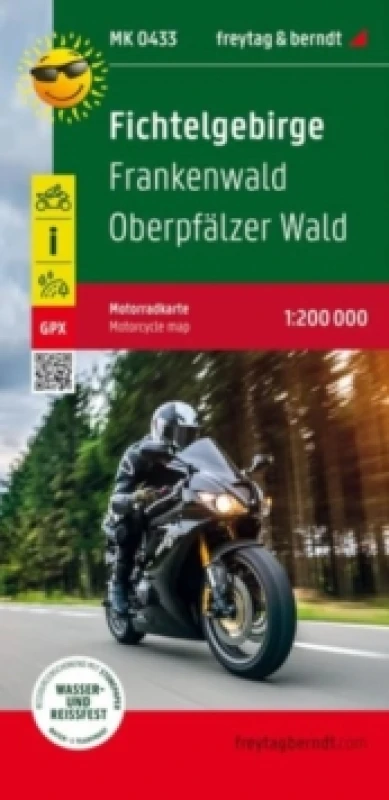 Image of Fichtelgebirge, motorcycle map 1:200,000, freytag & berndt Sheet map, folded