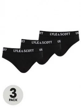 Image of Lyle & Scott Owen 3 Pack Brief - Black, Size XL, Men