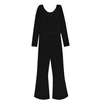 image of Firetrap Ribbed Jumpsuit Junior Girls - Jet Black