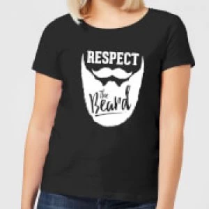 Image of Respect the Beard Womens T-Shirt - Black - 3XL - Black