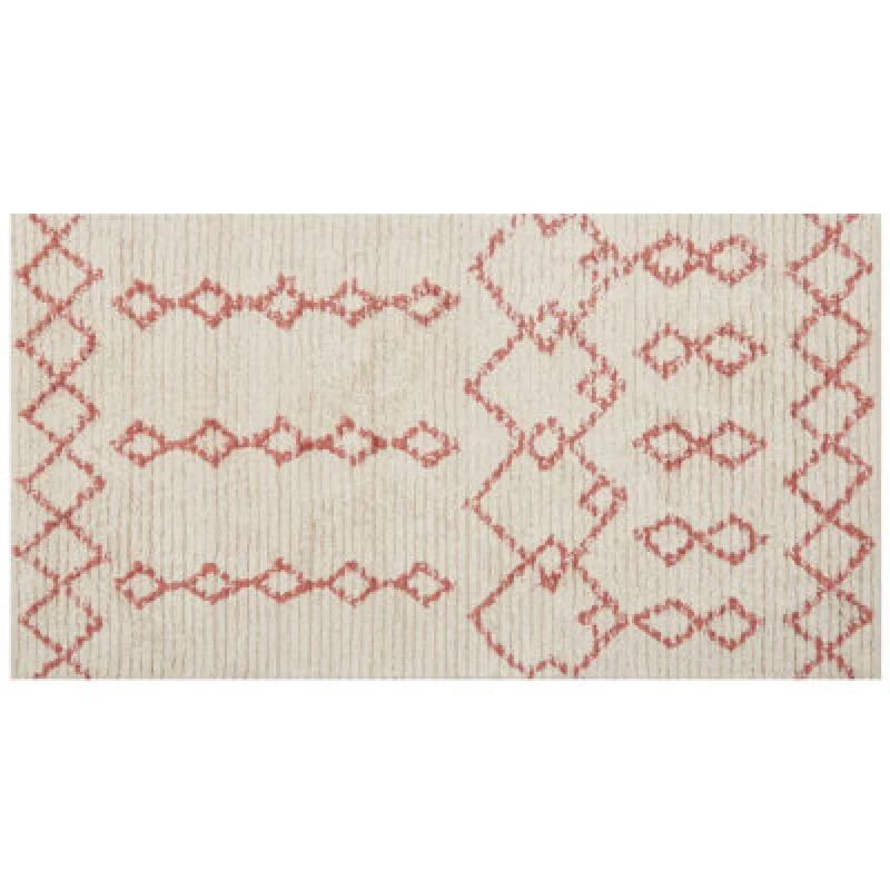 Image of Beliani Rug Buxar Beige 80 X 150 Cm Cotton