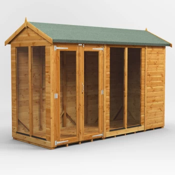 image of 10x4 Power Apex Summerhouse - Brown