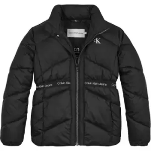 Image of Calvin Klein Jeans Logo Tape Light Jacket - Black