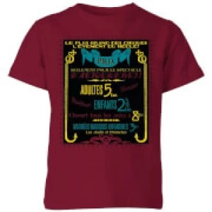 Image of Fantastic Beasts Les Plus Grand Des Cirques Kids T-Shirt - Burgundy - 11-12 Years - Burgundy